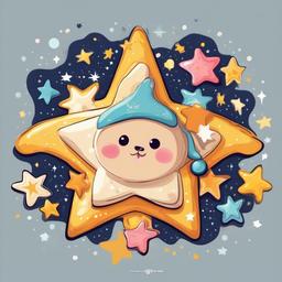 Cute star  , vector illustration, clipart