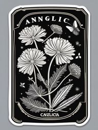 Angelica Sticker - Delight in the sweet and herbal notes of angelica, a unique addition to culinary and medicinal creations, , sticker vector art, minimalist design