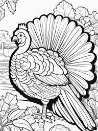 turkey coloring pages - turkeys celebrate thanksgiving with a joyful feast. 