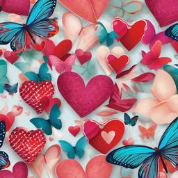 Heart Background Wallpaper - butterfly heart background  