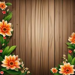 Wood Background Wallpaper - flower and wood background  