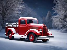 Red Truck Christmas Wallpaper  