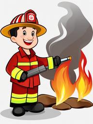 Fire Fighter clipart - community fire safety event  vector clipart