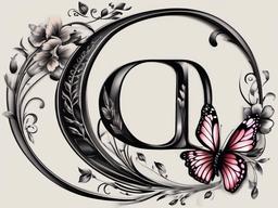 letter d with butterfly tattoo  