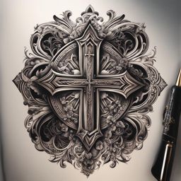 cross tattoo design with a unique twist, incorporating elements that are meaningful to you. 