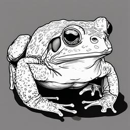 drawing of common toad  minimal rough sketch scribbles,doodles,black and white