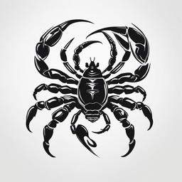 Scorpion Ink - Dive into the world of scorpion-themed ink with tattoo designs that showcase the beauty and strength of scorpions.  simple vector color tattoo,minimal,white background