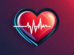 Heart with pulse icon - Heart with pulse for health and medical  color clipart, vector art