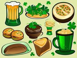 St. Patrick's Day clipart - St. Patrick's Day themed food  