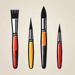 Paintbrush Icon - Paintbrush icon for art and creativity,  color vector clipart, minimal style