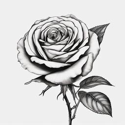 drawing of a rose  minimal rough sketch scribbles,doodles,black and white