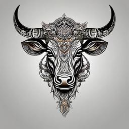 taurus tattoo  simple vector color tattoo