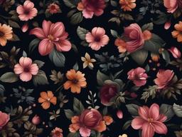 Flower Background Wallpaper - dark floral wall paper  