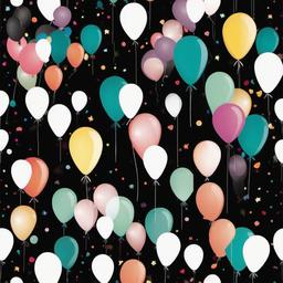 Party Background Wallpaper - birthday balloons black background  