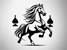 horse chess tattoo  simple tattoo,minimalist,white background