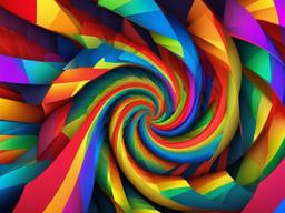 Spiral Rainbow Background  