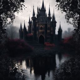 Black Wallpaper 4K - Gothic Castle in 4K Ultra-HD  intricate patterns, splash art, wallpaper art