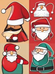 Santas Hat Clipart,Illustrating a festive holiday fashion catalog  simple, 2d flat