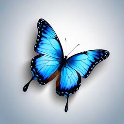 Butterfly Background Wallpaper - blue butterfly on white background  