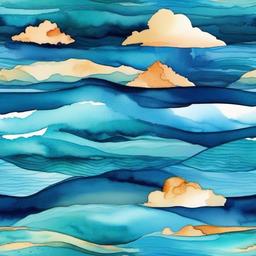 Ocean Background Wallpaper - ocean watercolor background  