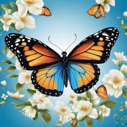 Butterfly Background Wallpaper - butterflies blue background  