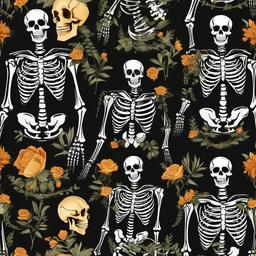 Skeleton clipart - skeleton family portrait  clipart