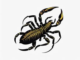 Scorpion Tattoo - Embrace the intensity and mystery of the scorpion with a striking scorpion tattoo design.  simple vector color tattoo,minimal,white background
