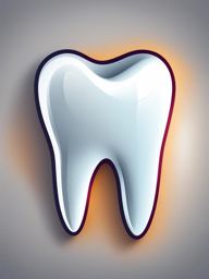 tooth clipart - a gleaming, pristine tooth, a symbol of oral health and hygiene 