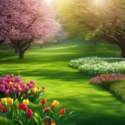 spring garden background  ,background wallpaper