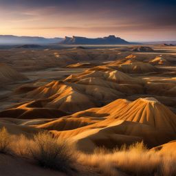 enigmatic bardenas reales - paint the enigmatic landscapes of bardenas reales, a semi-desert region with unique geological formations. 