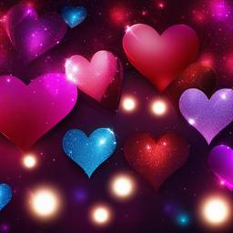 Glitter background - sparkly heart background  