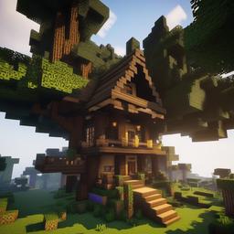 Minecraft wood elf house