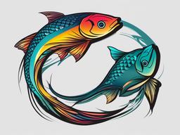 pisces tattoo simple  simple vector color tattoo