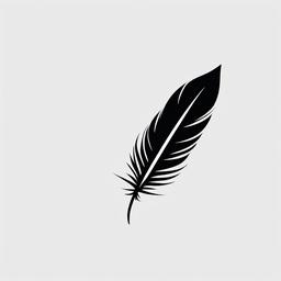 Small Tattoo Feather - Small-sized feather tattoo.  simple vector tattoo,minimalist,white background