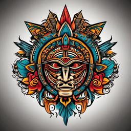 best aztec tattoo  simple vector color tattoo
