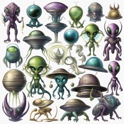 alien clipart - an extraterrestrial creature from another world 