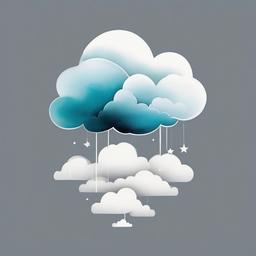 Cloud Tattoo-Whimsical and airy cloud tattoo, capturing the beauty of clouds in a tattoo design.  simple color tattoo,white background