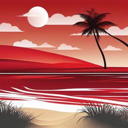Beach background - red beach background  