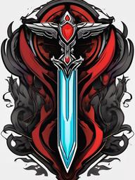 halo energy sword tattoo  simple vector color tattoo