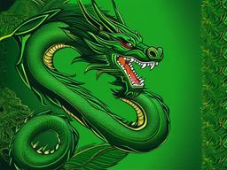 Green Dragon Wallpaper - Bold green wallpaper with a dragon.  background wallpaper