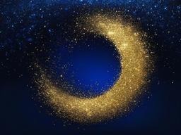 Blue And Gold Glitter Background  