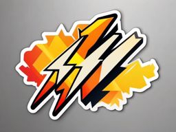 Lightning bolt sticker- Jagged and bright, , sticker vector art, minimalist design