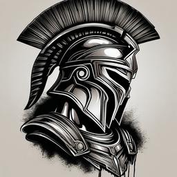 spartan realism tattoo  simple vector color tattoo