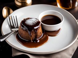 a warm and gooey sticky toffee pudding, drizzled with a luscious toffee sauce. 