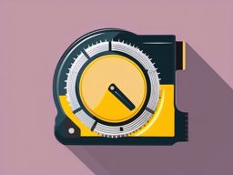 Tape measure icon - Tape measure for measurement and construction,  color clipart, vector art