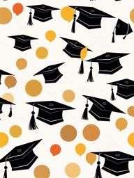 graduation clipart - mortarboards soaring like hot air balloons, symbolizing graduates' lofty aspirations 