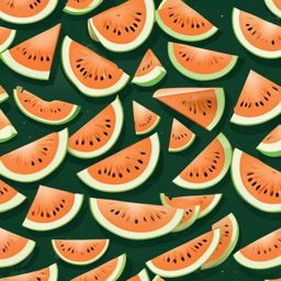 Honeydew Melon Slices Clipart - Slices of fresh honeydew melon.  color vector clipart, minimal style