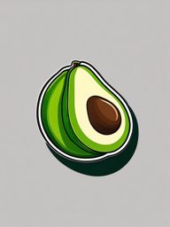 Avocado Sticker - Trendy and healthy, ,vector color sticker art,minimal