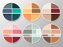 Palette Sticker - Artist's color palette, ,vector color sticker art,minimal