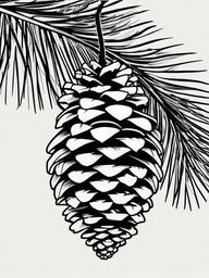 pine cone tattoo  simple vector color tattoo